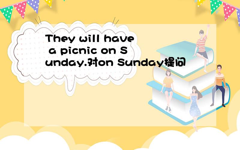 They will have a picnic on Sunday.对on Sunday提问