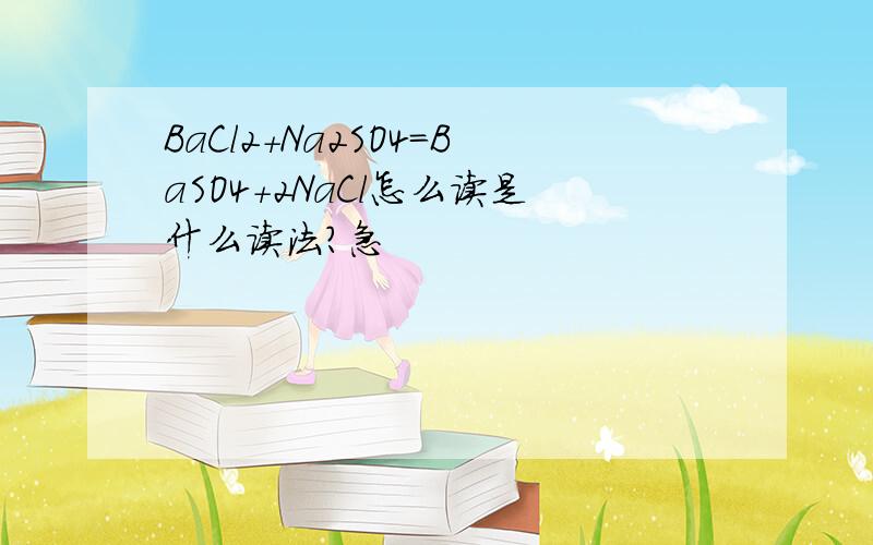 BaCl2+Na2SO4=BaSO4+2NaCl怎么读是什么读法?急