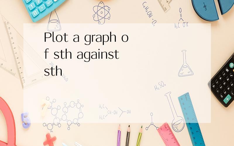 Plot a graph of sth against sth