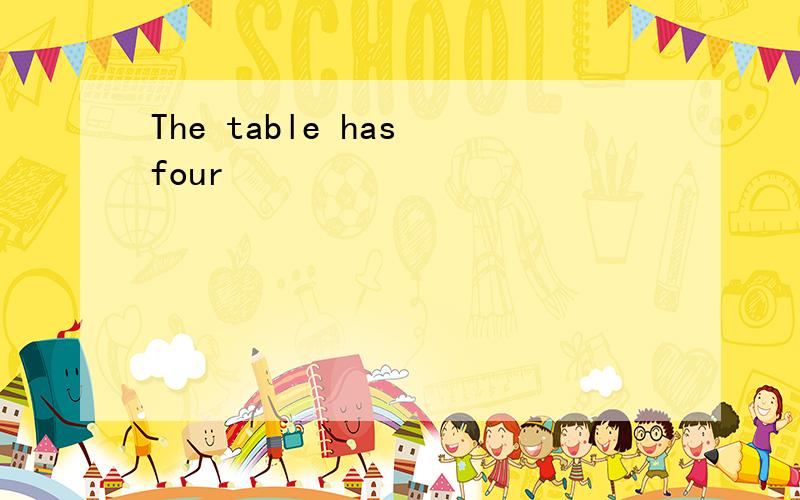The table has four