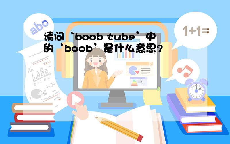 请问‘boob tube’中的‘boob’是什么意思?