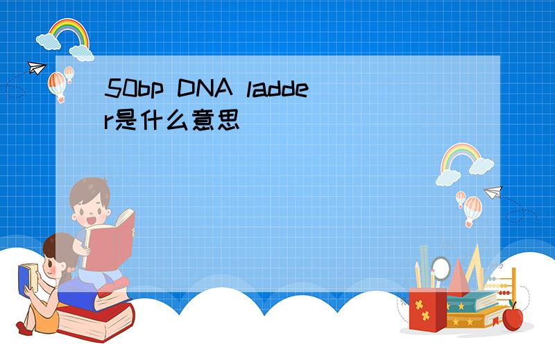 50bp DNA ladder是什么意思