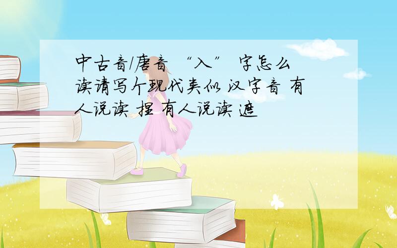 中古音/唐音 “入” 字怎么读请写个现代类似 汉字音 有人说读 捏 有人说读 遮
